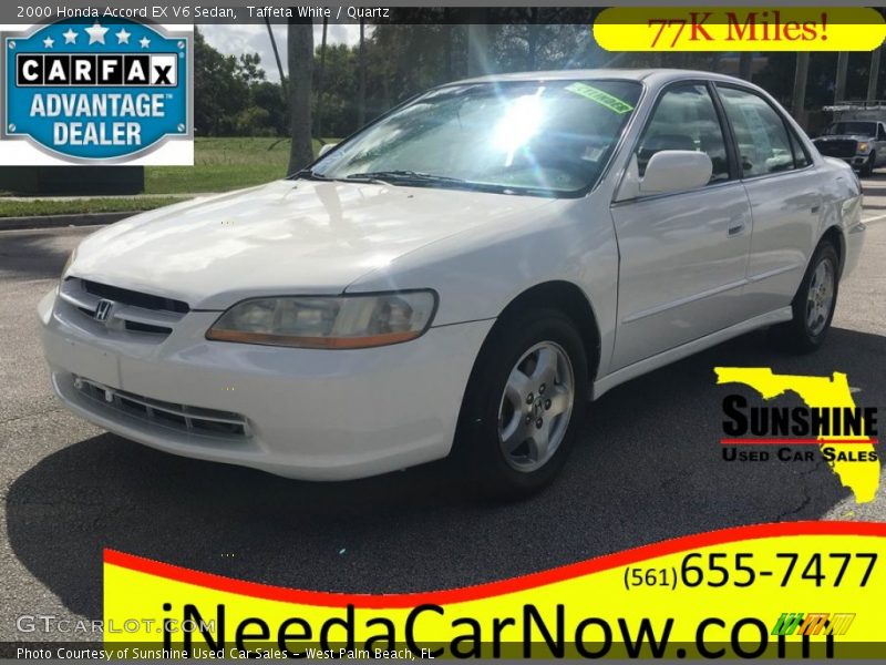 Taffeta White / Quartz 2000 Honda Accord EX V6 Sedan