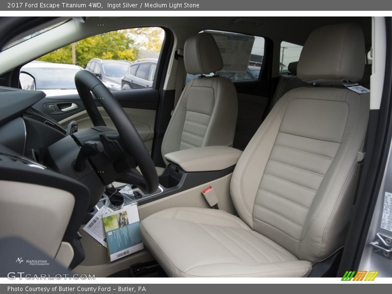 Ingot Silver / Medium Light Stone 2017 Ford Escape Titanium 4WD