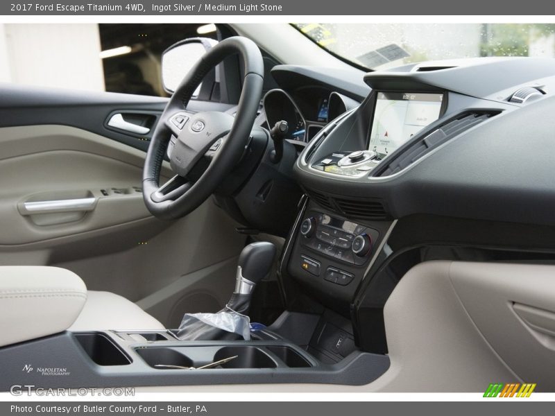 Ingot Silver / Medium Light Stone 2017 Ford Escape Titanium 4WD