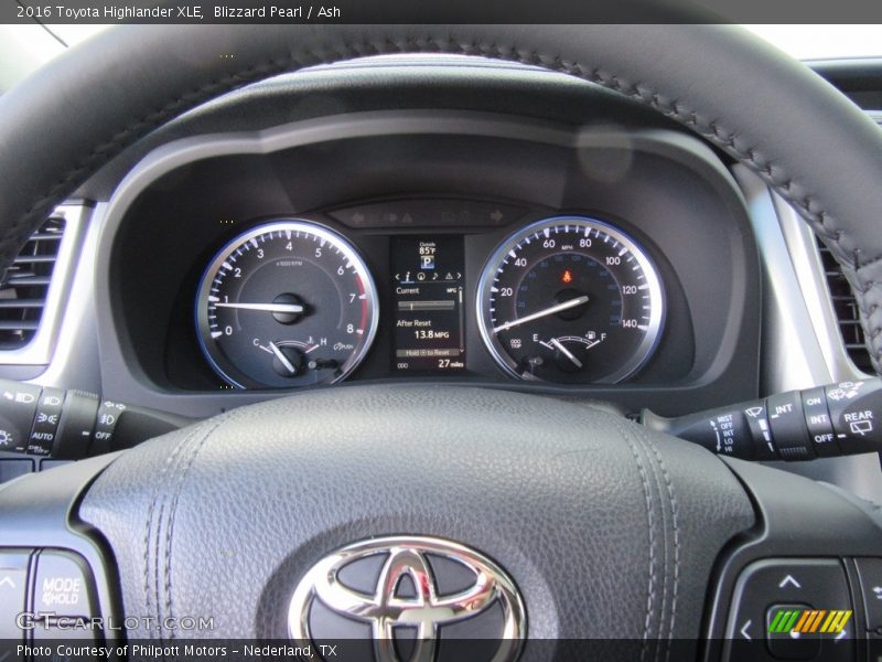 Blizzard Pearl / Ash 2016 Toyota Highlander XLE