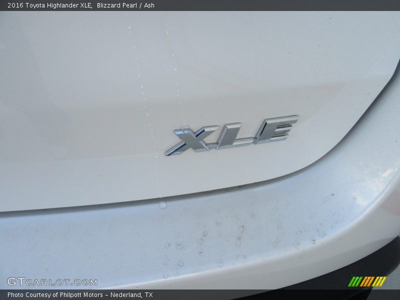 Blizzard Pearl / Ash 2016 Toyota Highlander XLE