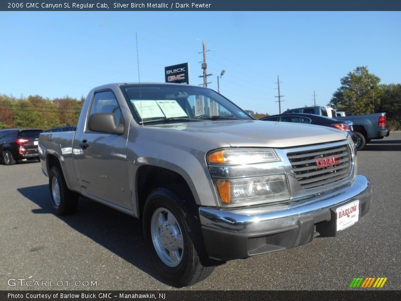 Silver Birch Metallic / Dark Pewter 2006 GMC Canyon SL Regular Cab