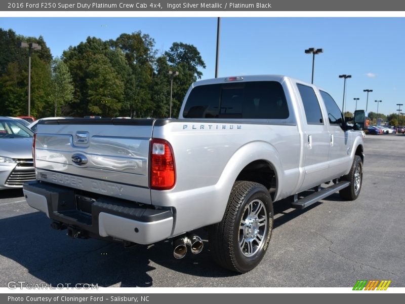 Ingot Silver Metallic / Platinum Black 2016 Ford F250 Super Duty Platinum Crew Cab 4x4