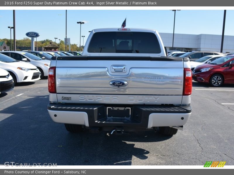 Ingot Silver Metallic / Platinum Black 2016 Ford F250 Super Duty Platinum Crew Cab 4x4