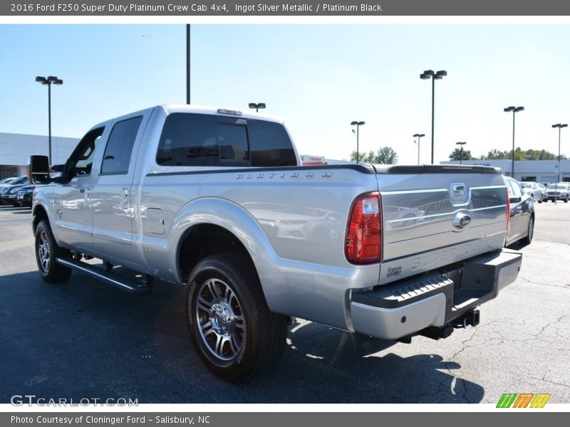 Ingot Silver Metallic / Platinum Black 2016 Ford F250 Super Duty Platinum Crew Cab 4x4