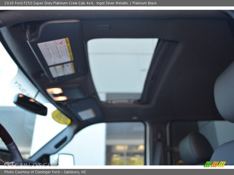 Ingot Silver Metallic / Platinum Black 2016 Ford F250 Super Duty Platinum Crew Cab 4x4