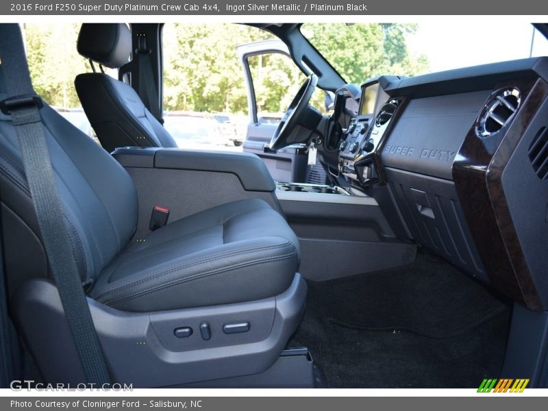 Ingot Silver Metallic / Platinum Black 2016 Ford F250 Super Duty Platinum Crew Cab 4x4