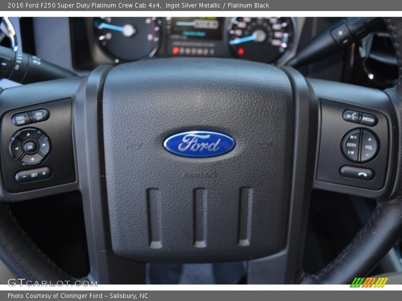 Ingot Silver Metallic / Platinum Black 2016 Ford F250 Super Duty Platinum Crew Cab 4x4