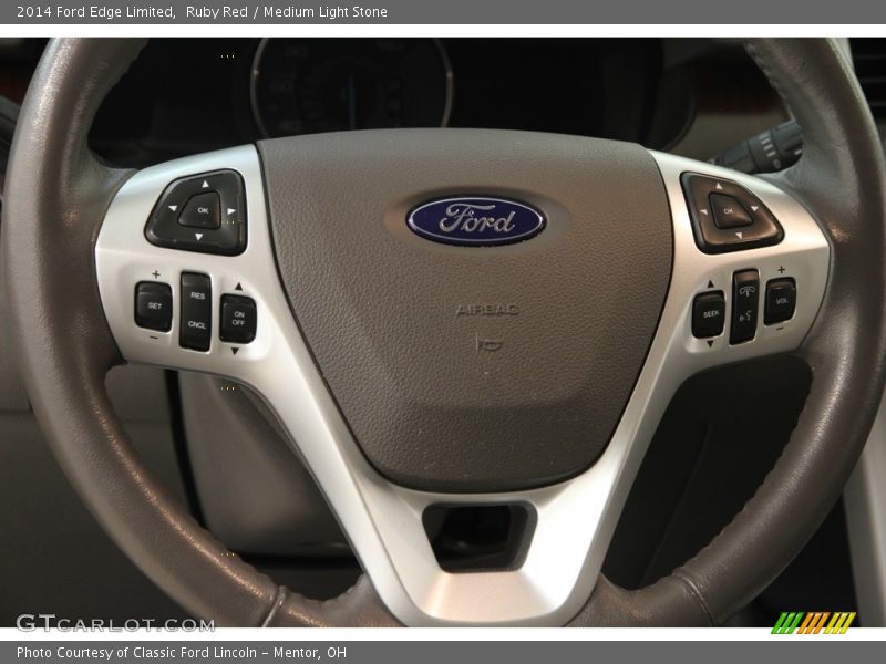Ruby Red / Medium Light Stone 2014 Ford Edge Limited