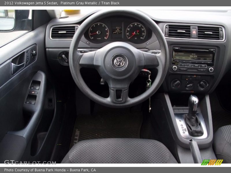 Platinum Gray Metallic / Titan Black 2012 Volkswagen Jetta S Sedan