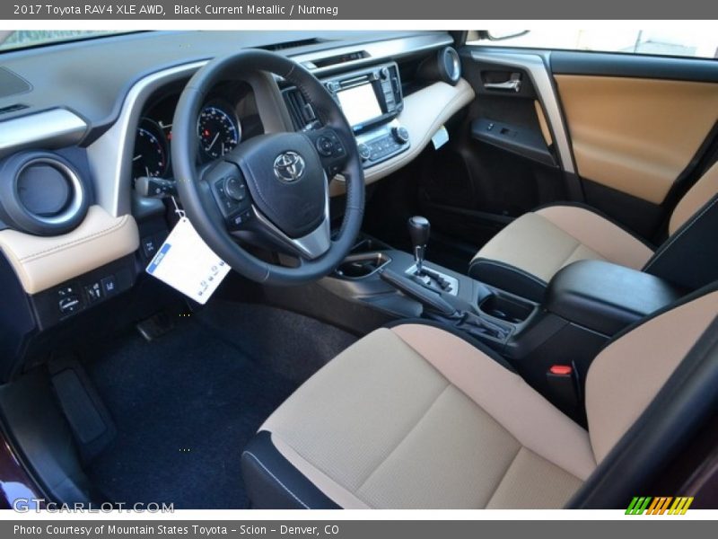Black Current Metallic / Nutmeg 2017 Toyota RAV4 XLE AWD
