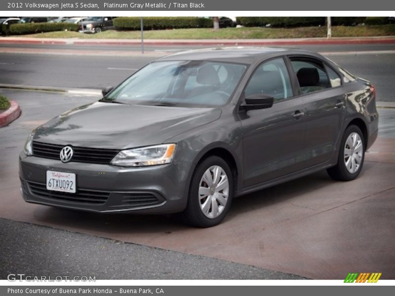 Platinum Gray Metallic / Titan Black 2012 Volkswagen Jetta S Sedan