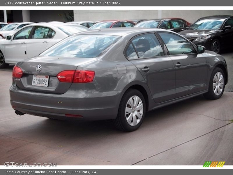 Platinum Gray Metallic / Titan Black 2012 Volkswagen Jetta S Sedan
