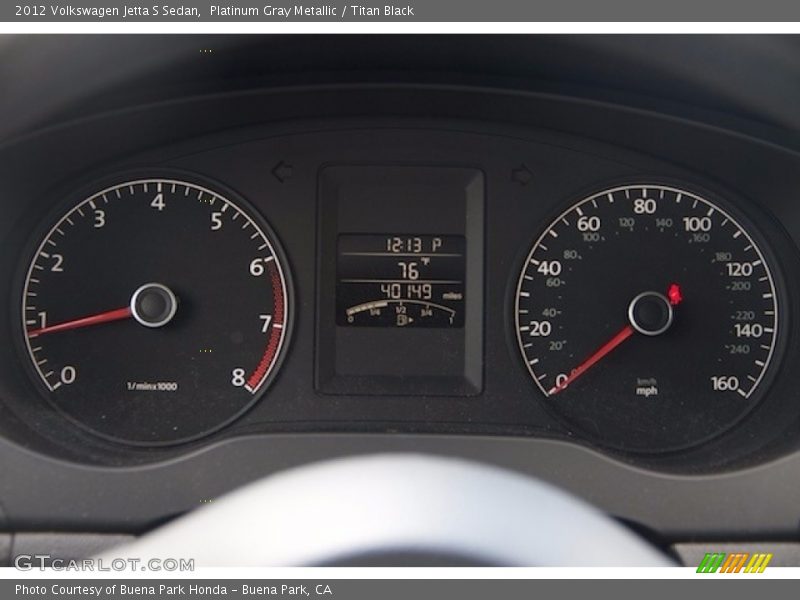 Platinum Gray Metallic / Titan Black 2012 Volkswagen Jetta S Sedan