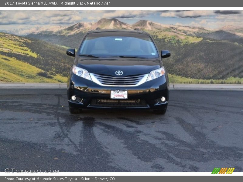 Midnight Black Metallic / Ash 2017 Toyota Sienna XLE AWD