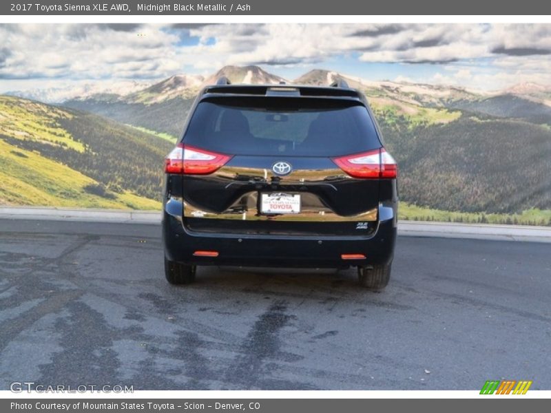 Midnight Black Metallic / Ash 2017 Toyota Sienna XLE AWD
