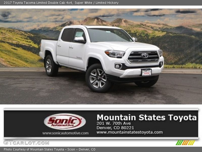 Super White / Limited Hickory 2017 Toyota Tacoma Limited Double Cab 4x4