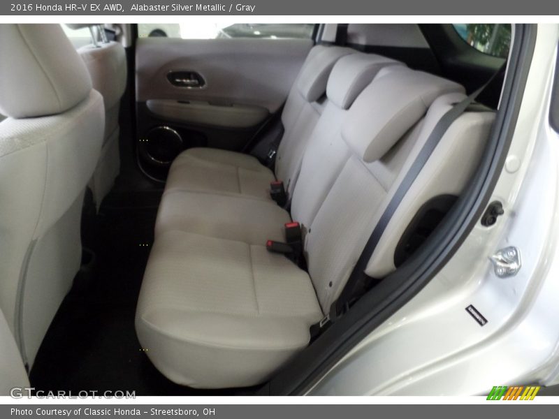Alabaster Silver Metallic / Gray 2016 Honda HR-V EX AWD