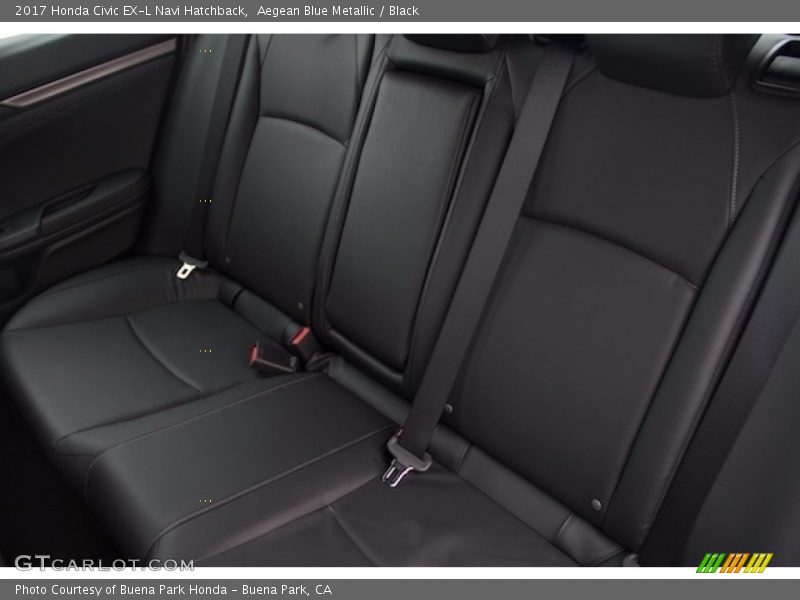 Aegean Blue Metallic / Black 2017 Honda Civic EX-L Navi Hatchback