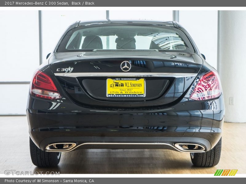 Black / Black 2017 Mercedes-Benz C 300 Sedan