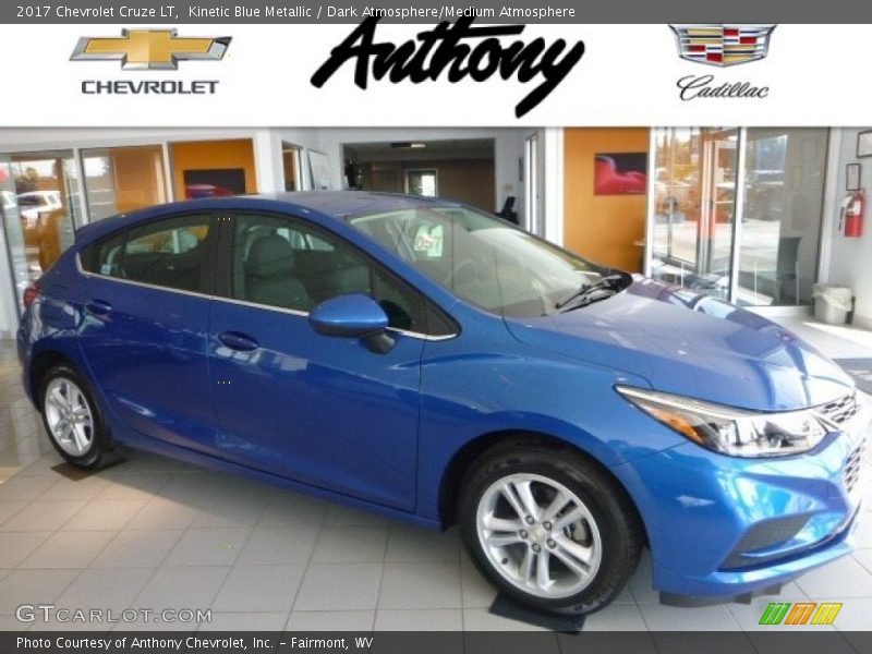 Kinetic Blue Metallic / Dark Atmosphere/Medium Atmosphere 2017 Chevrolet Cruze LT