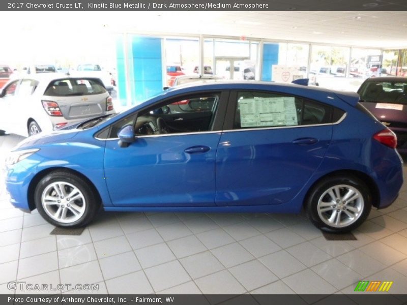 Kinetic Blue Metallic / Dark Atmosphere/Medium Atmosphere 2017 Chevrolet Cruze LT