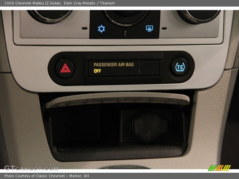 Dark Gray Metallic / Titanium 2009 Chevrolet Malibu LS Sedan