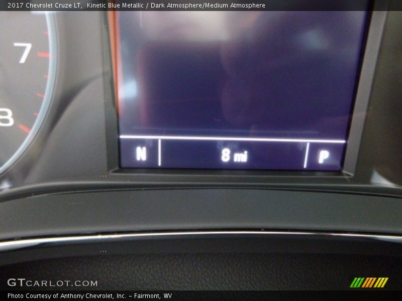 Kinetic Blue Metallic / Dark Atmosphere/Medium Atmosphere 2017 Chevrolet Cruze LT