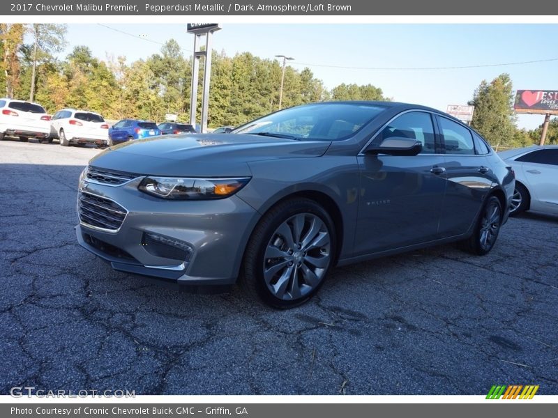 Pepperdust Metallic / Dark Atmosphere/Loft Brown 2017 Chevrolet Malibu Premier