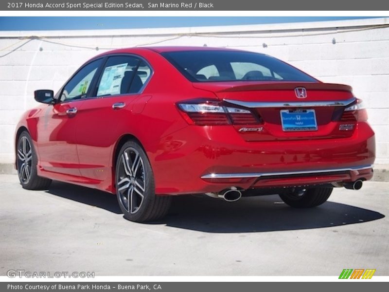 San Marino Red / Black 2017 Honda Accord Sport Special Edition Sedan