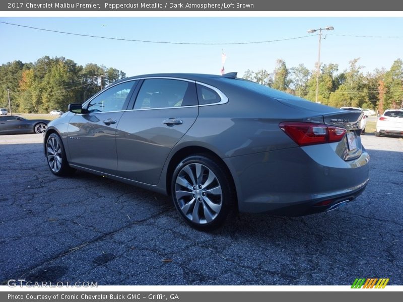 Pepperdust Metallic / Dark Atmosphere/Loft Brown 2017 Chevrolet Malibu Premier