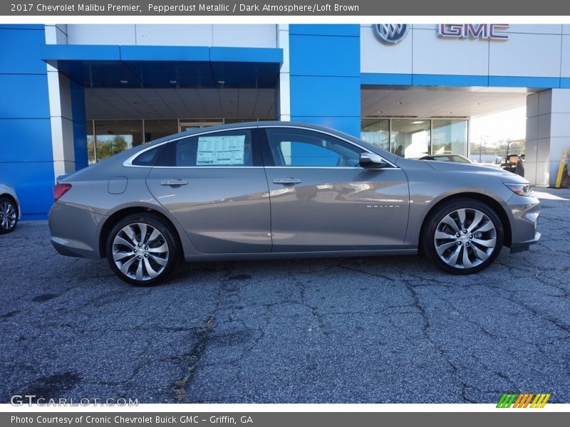 Pepperdust Metallic / Dark Atmosphere/Loft Brown 2017 Chevrolet Malibu Premier