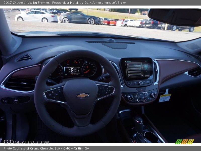 Pepperdust Metallic / Dark Atmosphere/Loft Brown 2017 Chevrolet Malibu Premier