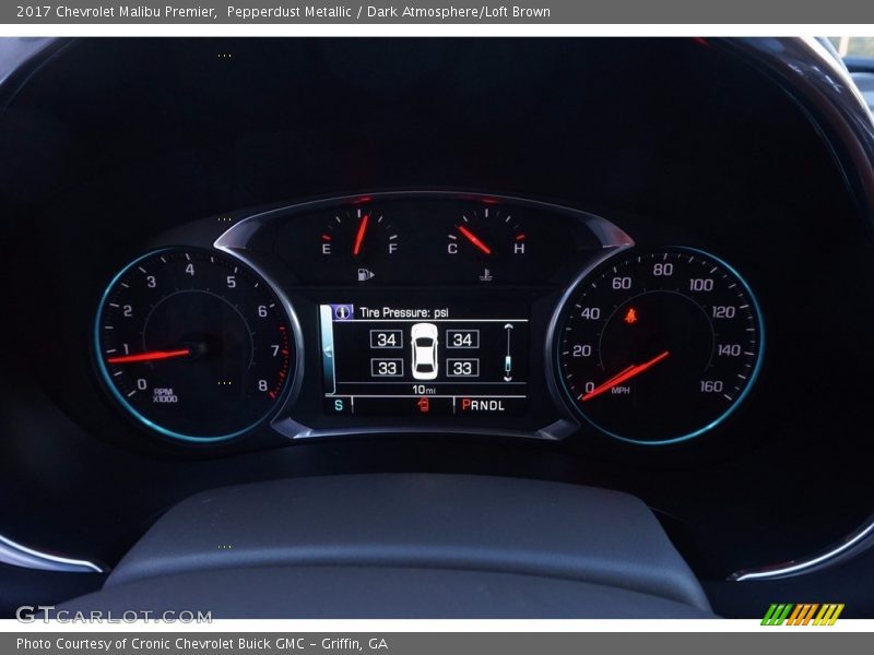 Pepperdust Metallic / Dark Atmosphere/Loft Brown 2017 Chevrolet Malibu Premier
