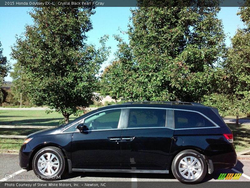 Crystal Black Pearl / Gray 2015 Honda Odyssey EX-L