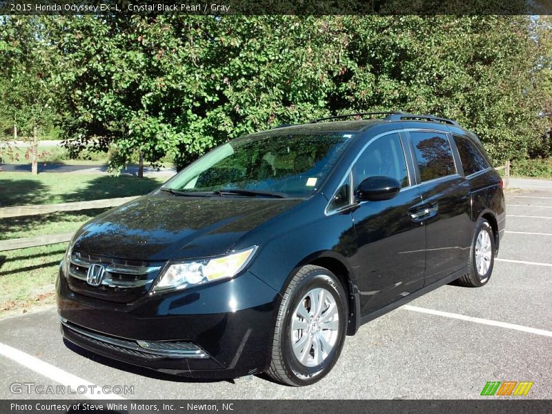 Crystal Black Pearl / Gray 2015 Honda Odyssey EX-L