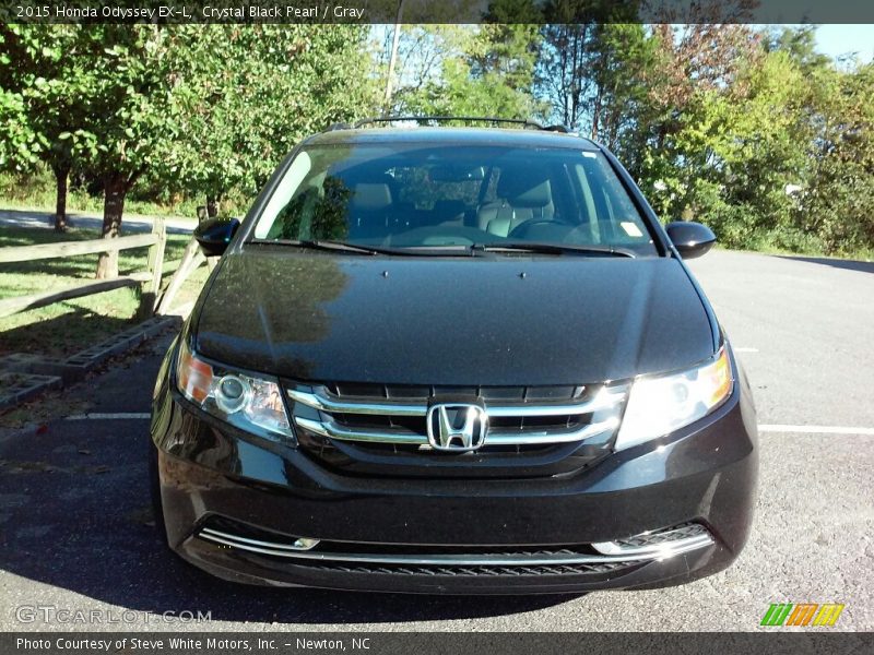 Crystal Black Pearl / Gray 2015 Honda Odyssey EX-L