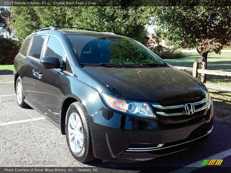 Crystal Black Pearl / Gray 2015 Honda Odyssey EX-L
