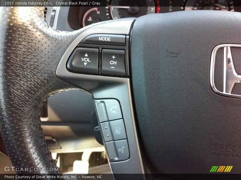 Crystal Black Pearl / Gray 2015 Honda Odyssey EX-L