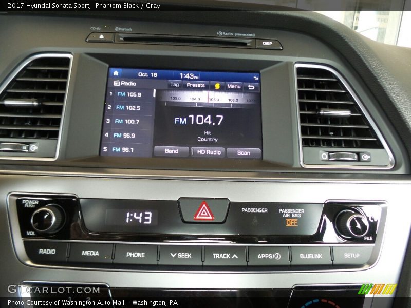 Controls of 2017 Sonata Sport