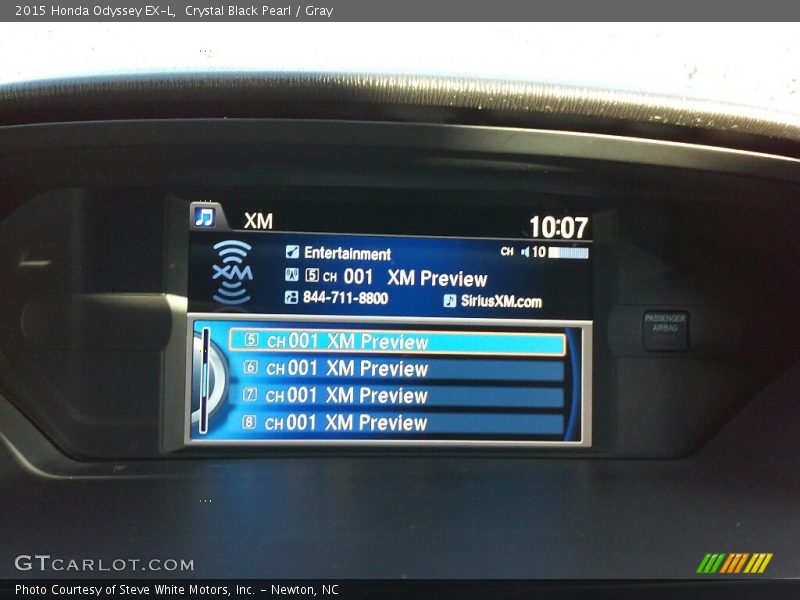 Crystal Black Pearl / Gray 2015 Honda Odyssey EX-L