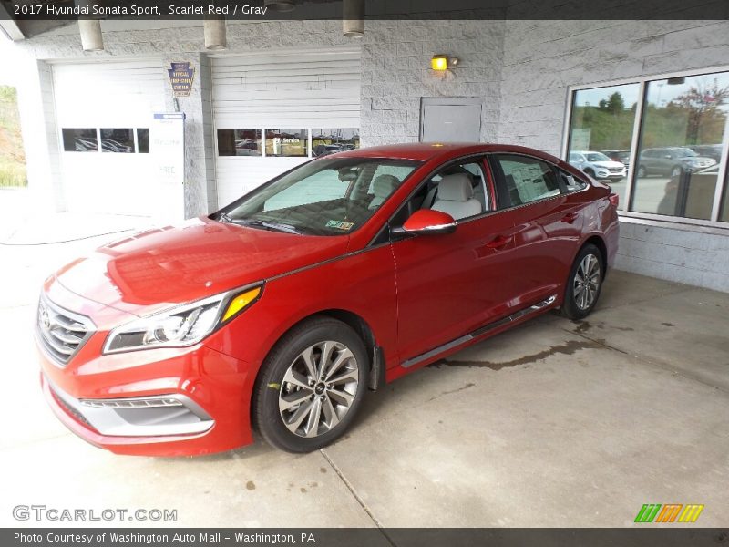 Scarlet Red / Gray 2017 Hyundai Sonata Sport