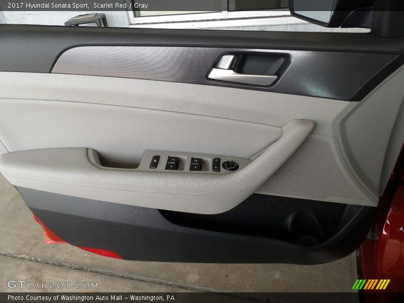 Scarlet Red / Gray 2017 Hyundai Sonata Sport