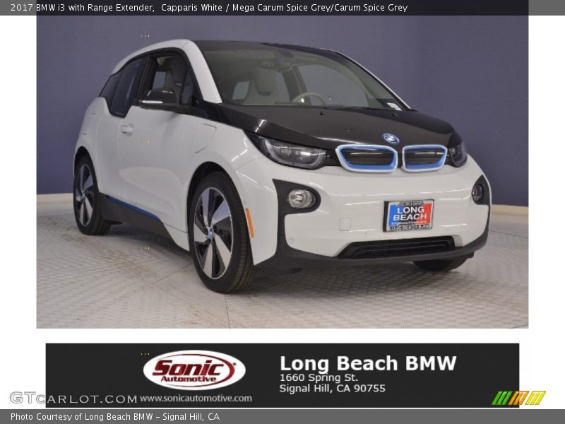 Capparis White / Mega Carum Spice Grey/Carum Spice Grey 2017 BMW i3 with Range Extender