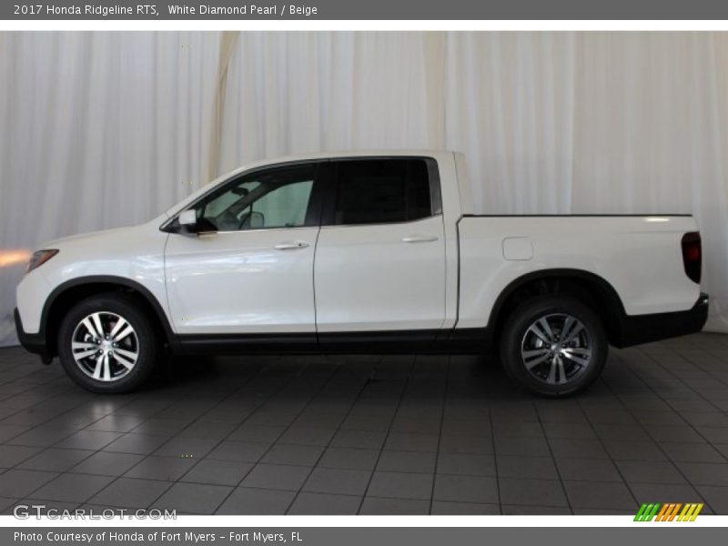 White Diamond Pearl / Beige 2017 Honda Ridgeline RTS