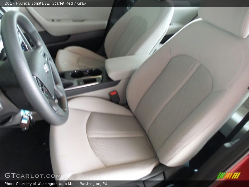Scarlet Red / Gray 2017 Hyundai Sonata SE