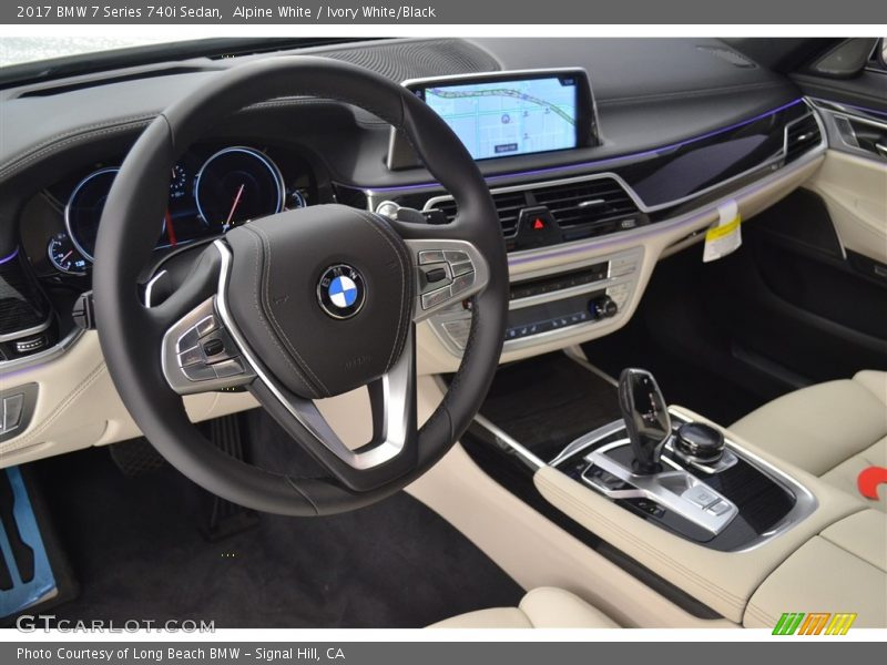 Alpine White / Ivory White/Black 2017 BMW 7 Series 740i Sedan