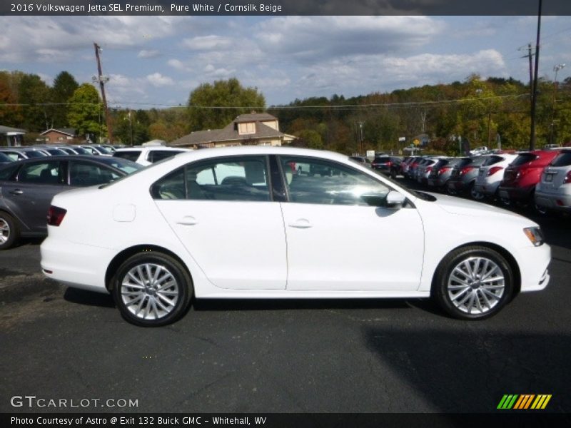 Pure White / Cornsilk Beige 2016 Volkswagen Jetta SEL Premium