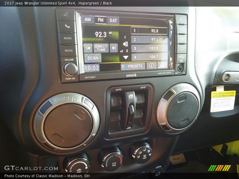 Hypergreen / Black 2017 Jeep Wrangler Unlimited Sport 4x4