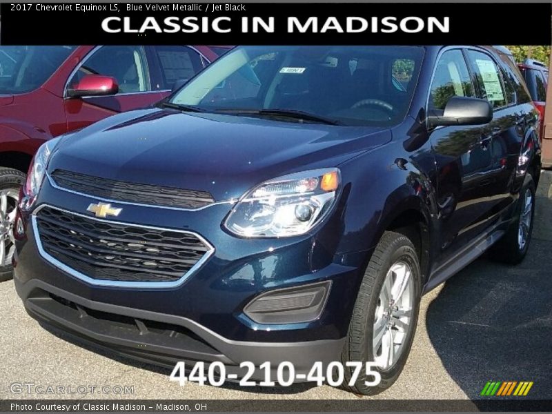 Blue Velvet Metallic / Jet Black 2017 Chevrolet Equinox LS
